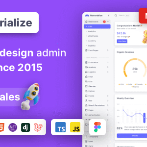 Materialize - React - Next.js, Vuejs, HTML, Laravel & Asp.Net Material Design Admin Template